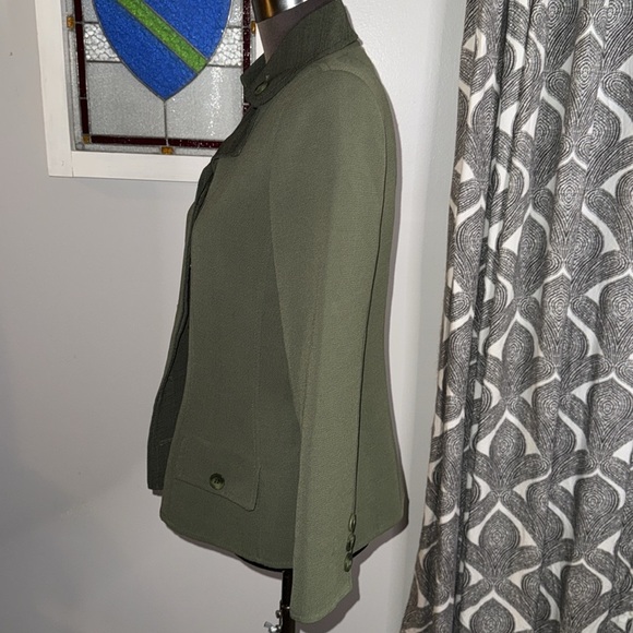 Vintage Oscar de la Renta Olive Green Blazer - Picture 3 of 6